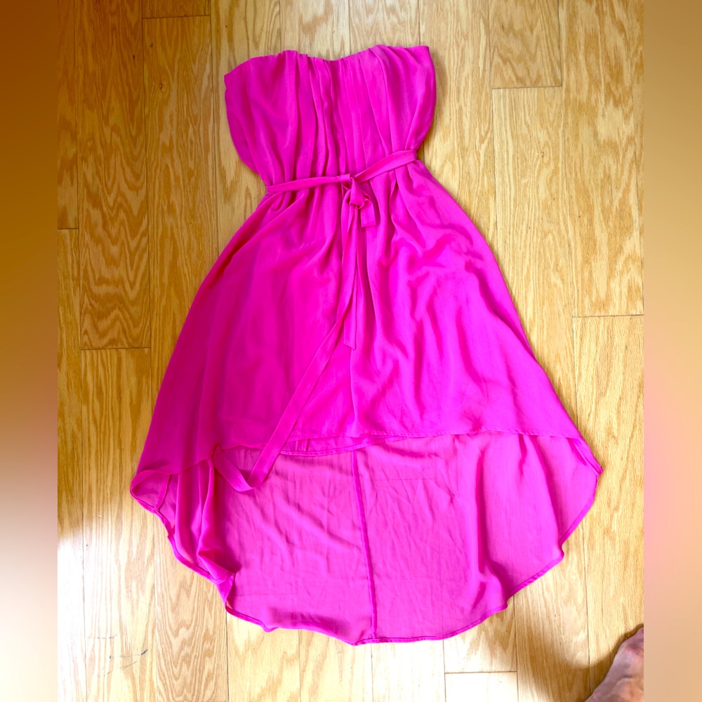 Lavender Brown fuchsia dress